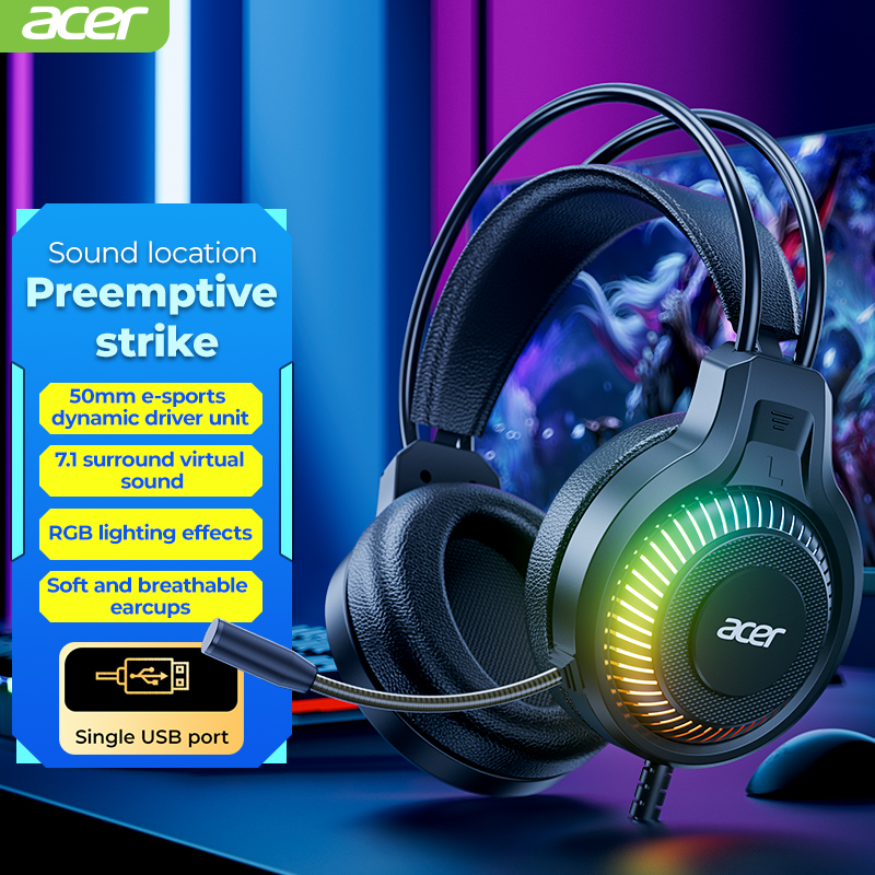 Gaming Headset Rgb - RGB Cool Lighting Wired Earphones Low