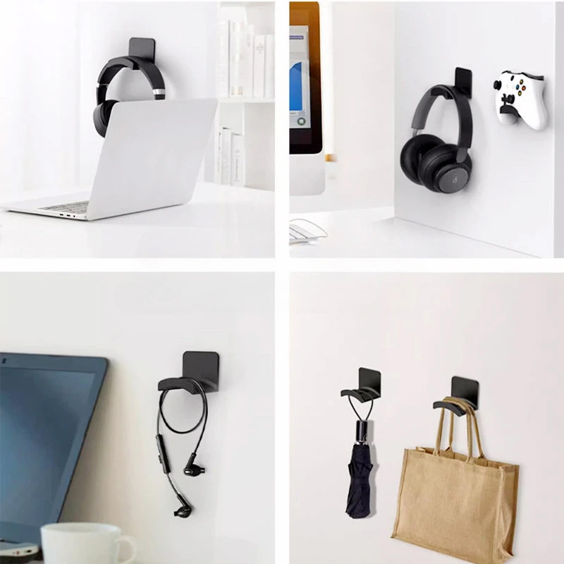 4Pcs Black Adhesive Headphone  – обзор и цена Headphone Stand Desk