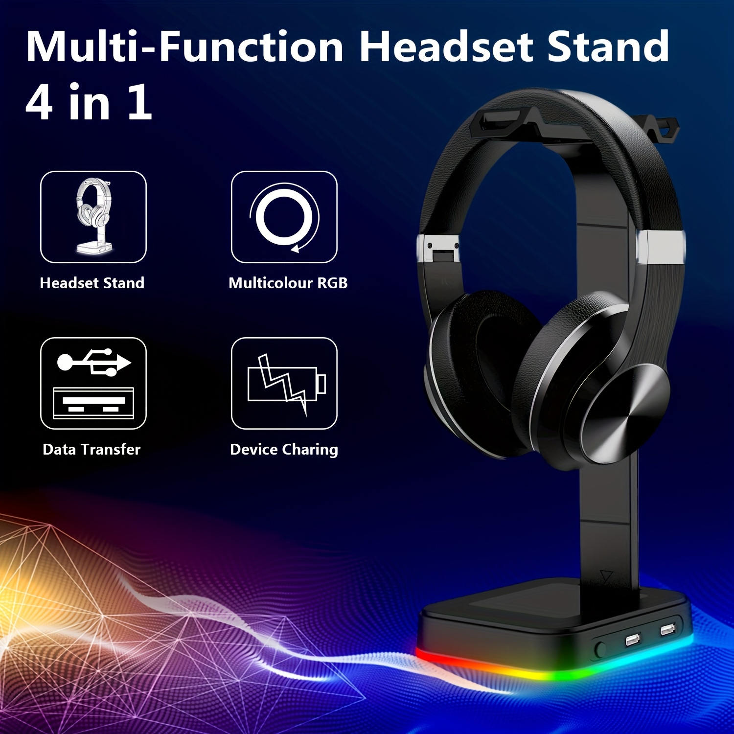 Gaming Headset Stand Adjustabl – обзор и цена Gaming Headset Rgb