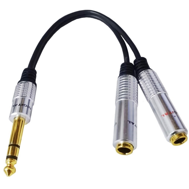 6.35mm 1/4 inch TRS Stereo to  – обзор и цена Audio Splitter Y