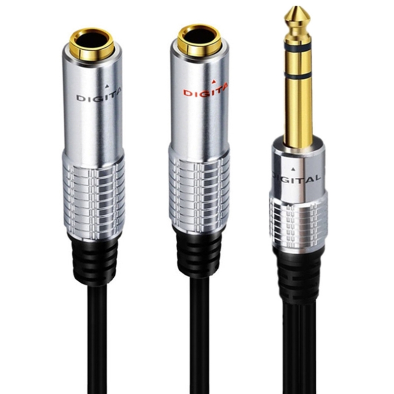 6.35mm 1/4 inch TRS Stereo to  – обзор и цена Audio Splitter Y