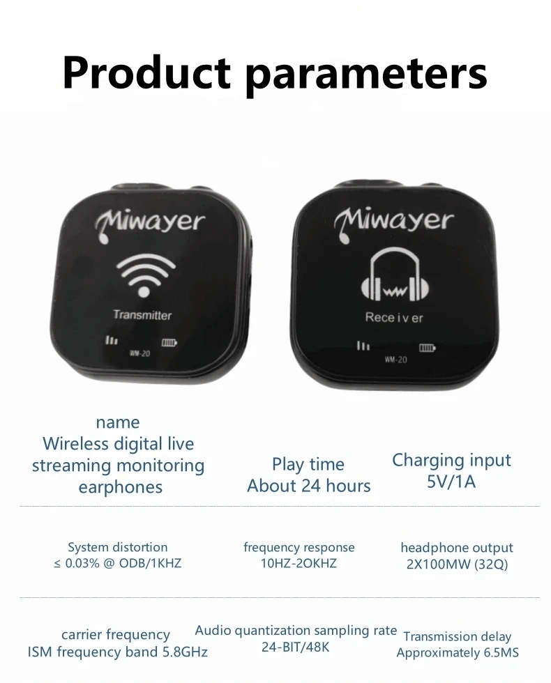 Miwayer WM-20 5.8G Wireless In – обзор и цена In Ear Monitor Iem