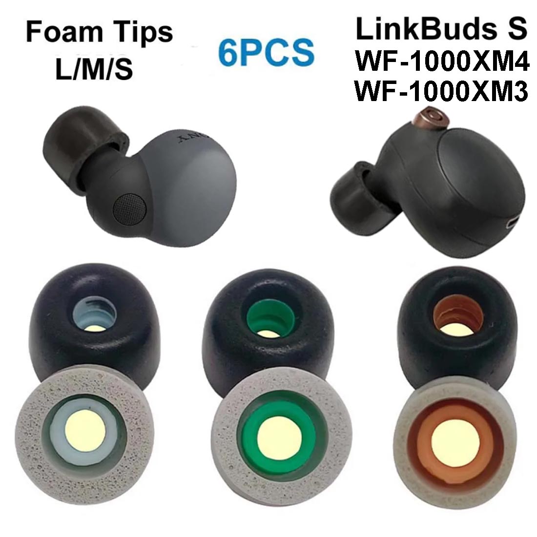 Memory Foam Ear Tips For Sony  – обзор и цена Earphone Foam Tip