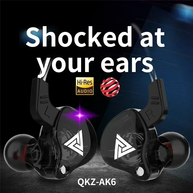 NEW QKZ AK6 Copper Driver HiFi – обзор и цена Wired Earphone Mic