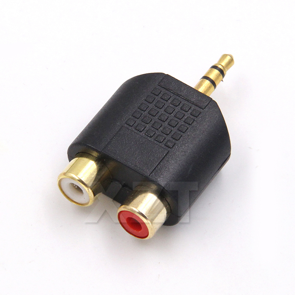 3.5mm Stereo Male To 2 RCA Fem – обзор и цена Earphone Splitter Jack