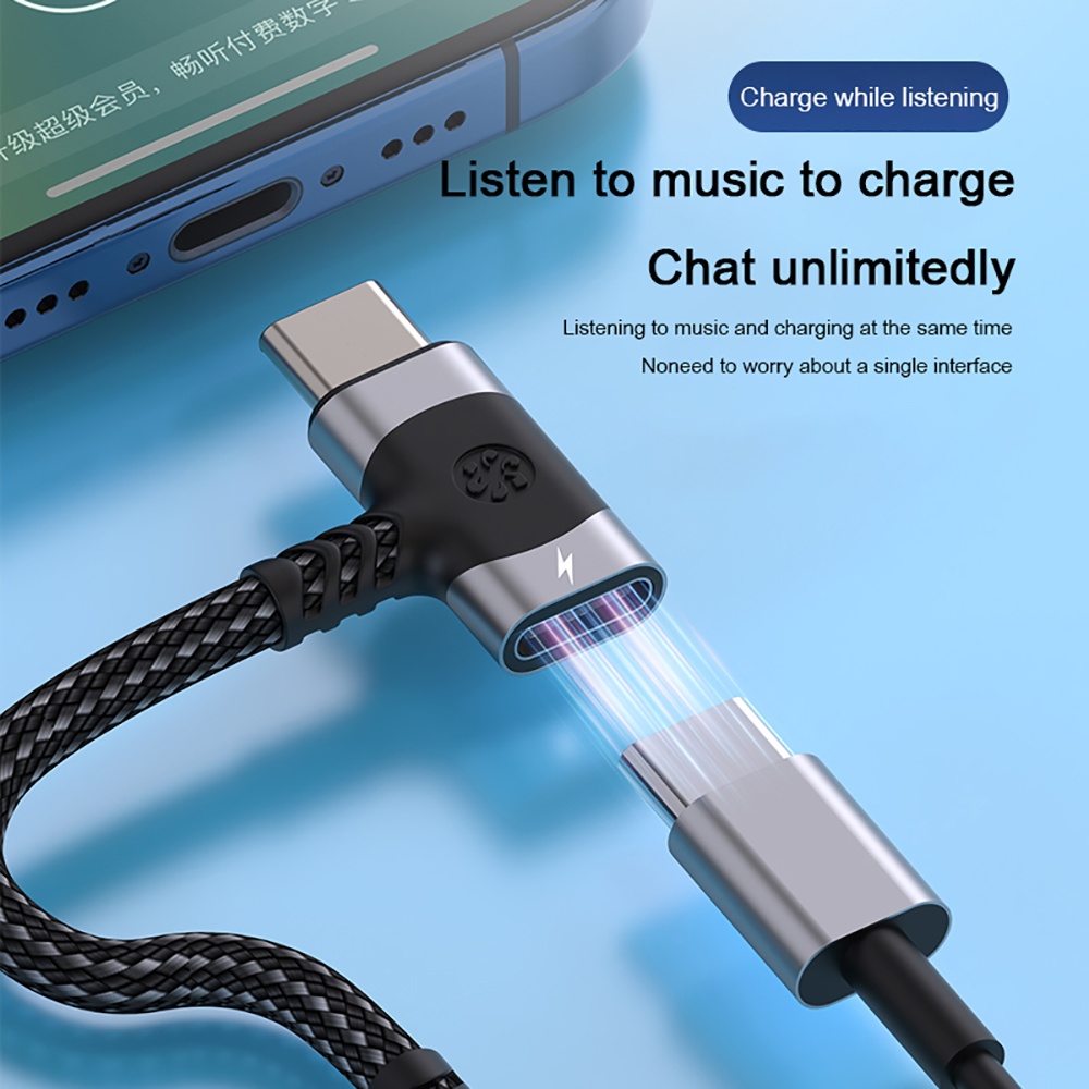 2 In 1 USB C To 3.5mm AUX Audi – обзор и цена Earphone Splitter Jack
