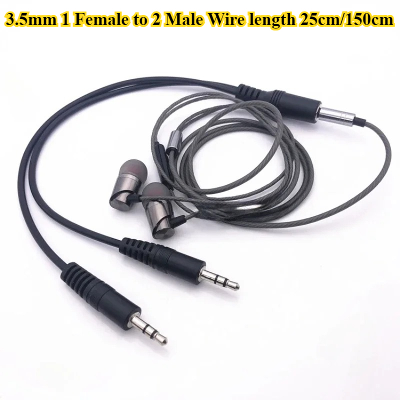 2/5Pcs/lot 3.5mm 1 to 2 Audio  – обзор и цена Earphone Splitter Jack