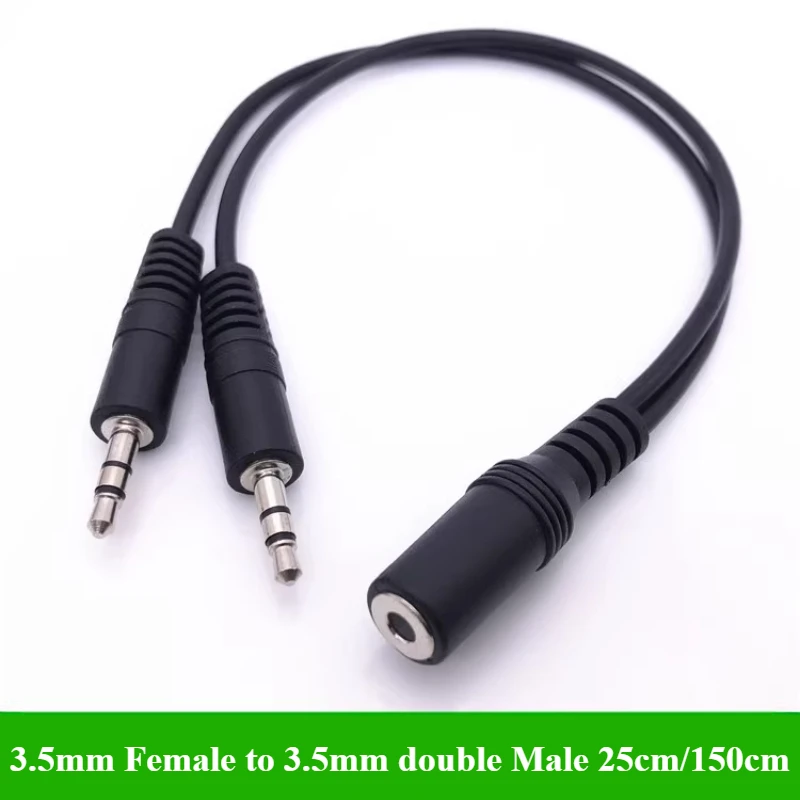 2/5Pcs/lot 3.5mm 1 to 2 Audio  – обзор и цена Earphone Splitter Jack