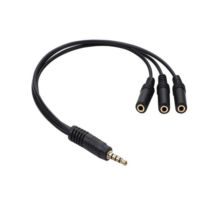 【C】3.5mm 3-Way Port Aux Audio  – обзор и цена Earphone Splitter Jack