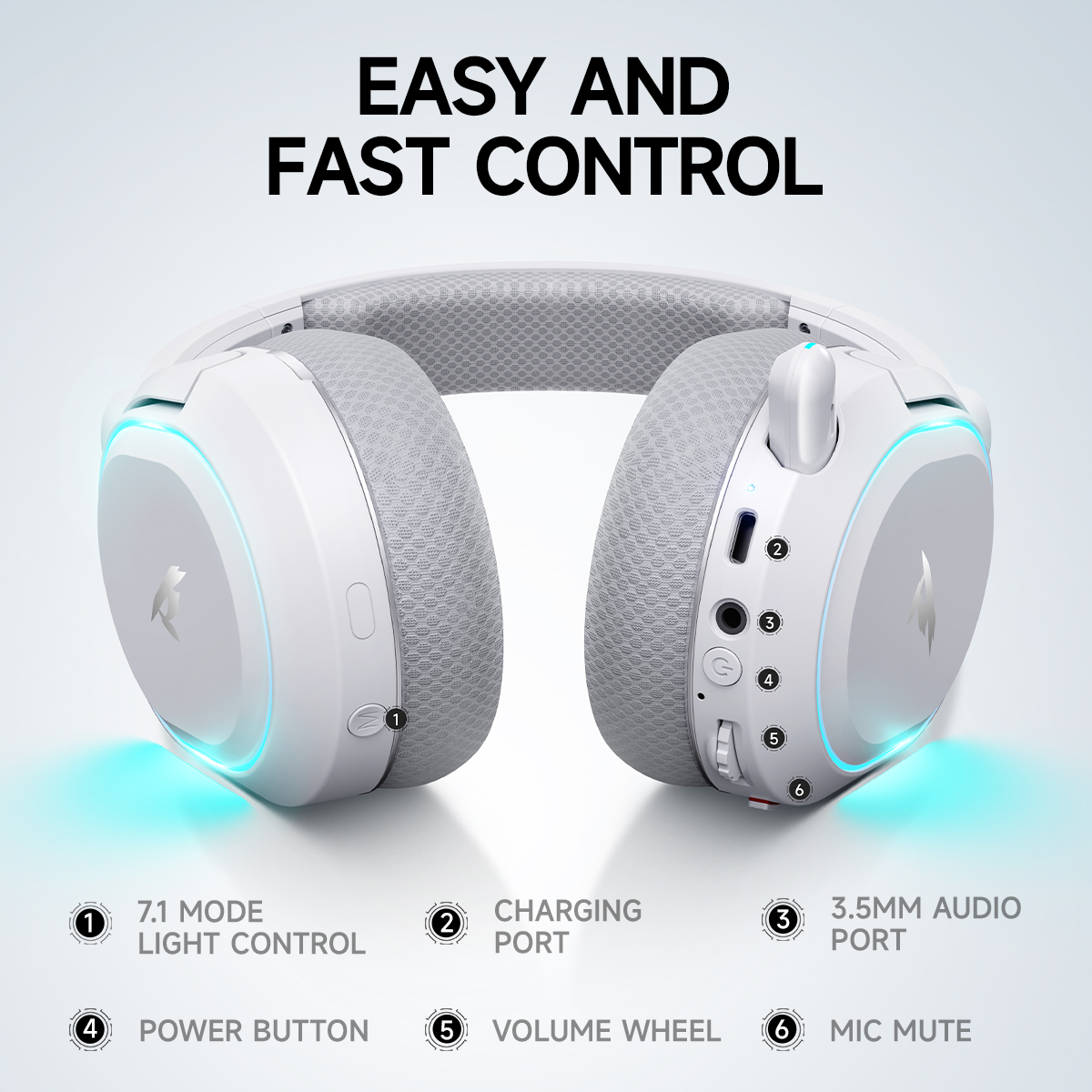 Picun G2 2.4GHz Bluetooth Wire – обзор и цена Gaming Headset Rgb