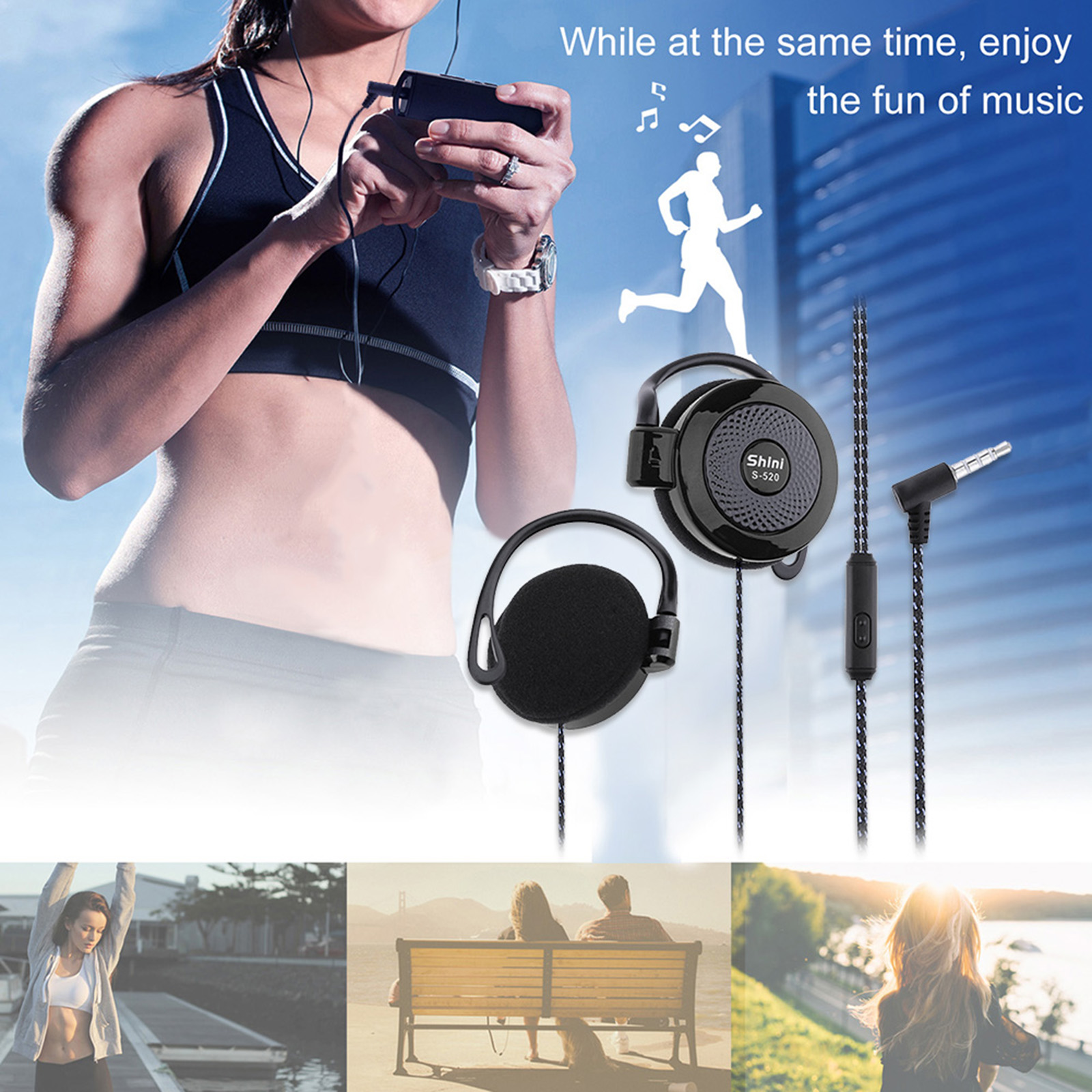 【Sale】3.5mm Wired Headset Ear  – обзор и цена Sports Earphone Hook