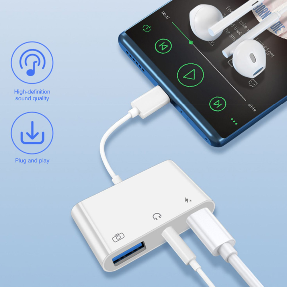 3 in 1 Type C to 3.5mm Jack Ea – обзор и цена Earphone Splitter Jack