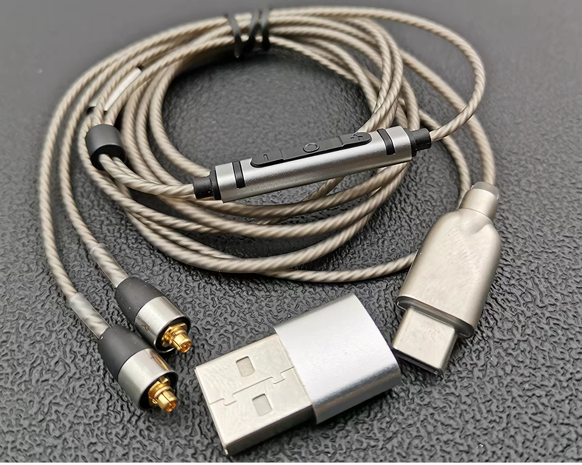 MMCX Plug Type-C Silver Plated – обзор и цена Wired Earphone Mic