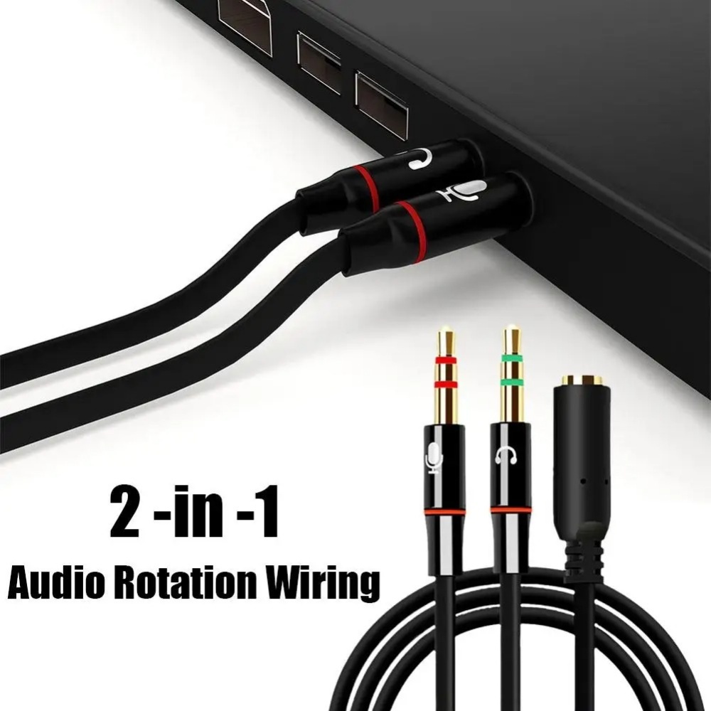 3.5mm Headphone Microphone Aud – обзор и цена Audio Splitter Y