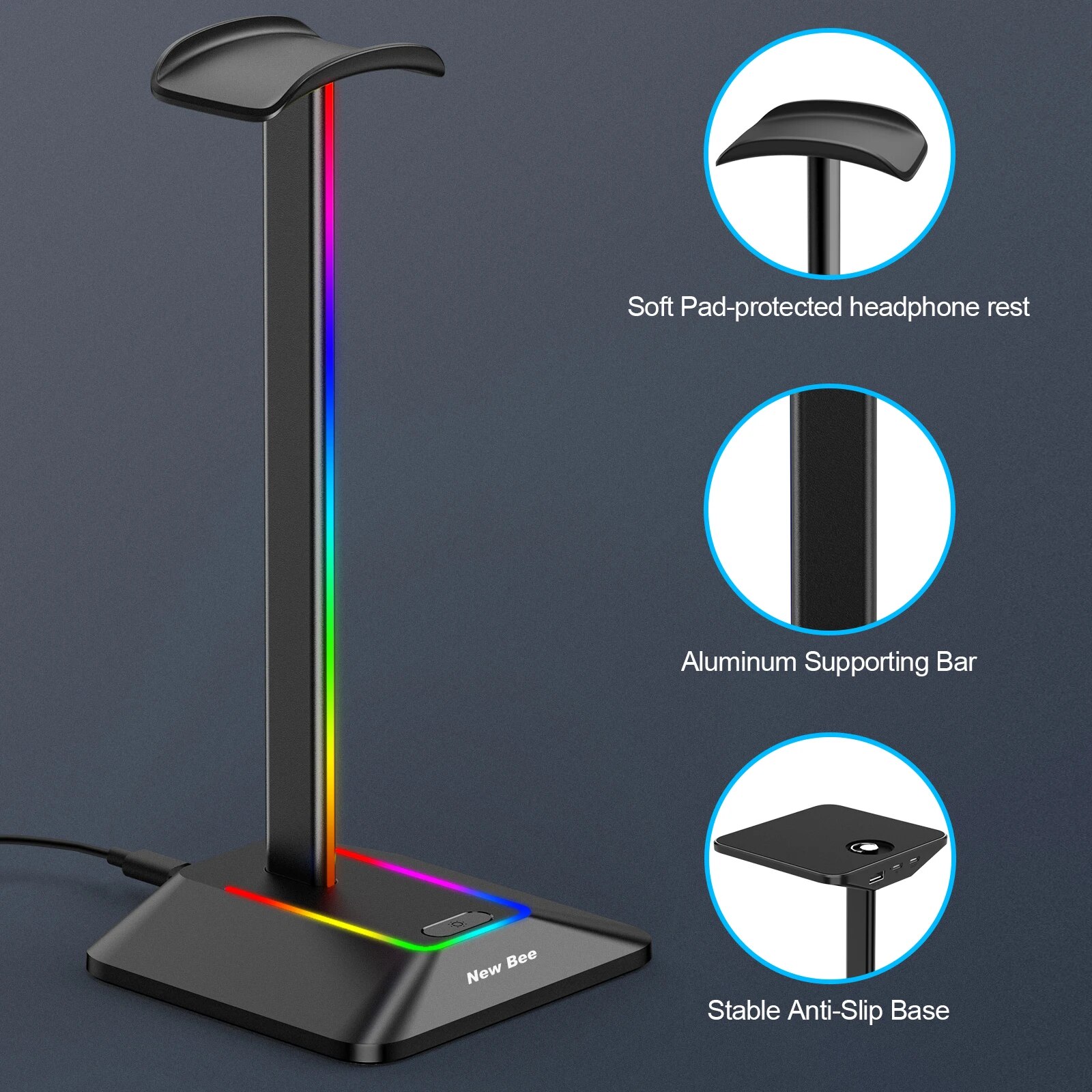 New Bee Z8 RGB Headphones Stan – обзор и цена Gaming Headset Rgb
