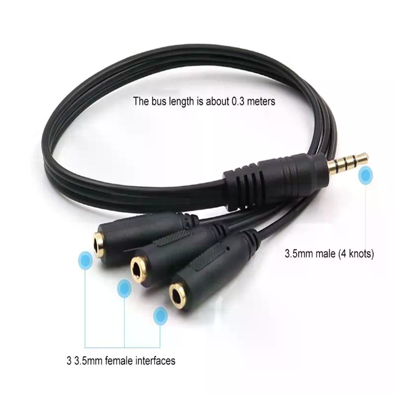 3.5mm 3 3.5mm 1 3 Adapter Way  – обзор и цена Earphone Splitter Jack
