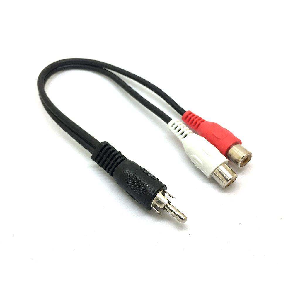 1 RCA Male Mono To 2 RCA Femal – обзор и цена Audio Splitter Y