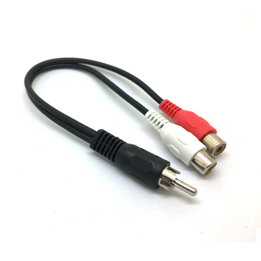 1 RCA Male Mono To 2 RCA Femal – обзор и цена Audio Splitter Y