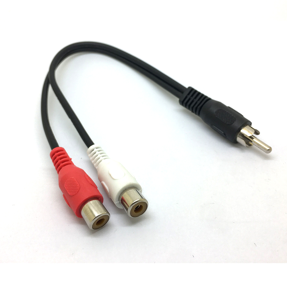 1 RCA Male Mono To 2 RCA Femal – обзор и цена Audio Splitter Y