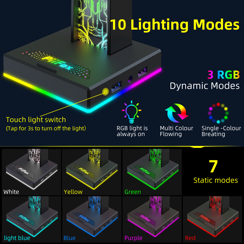 RGB Gaming Headphone Stand Dua – обзор и цена Gaming Headset Rgb
