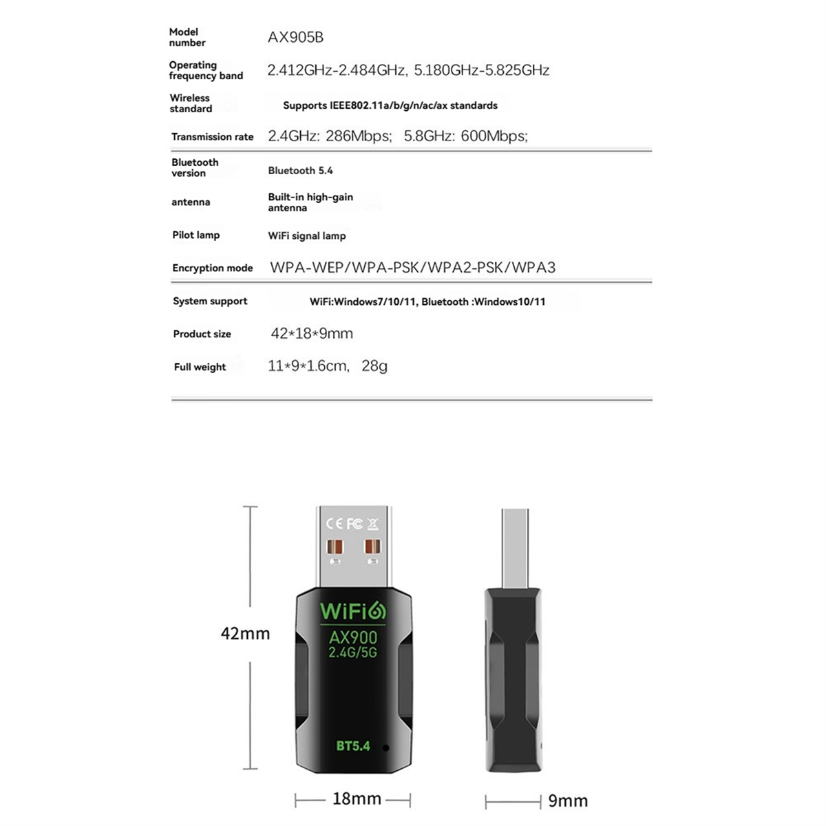 T35C WiFi6 AX900 Wireless USB  – обзор и цена Bluetooth Adapter Receiver