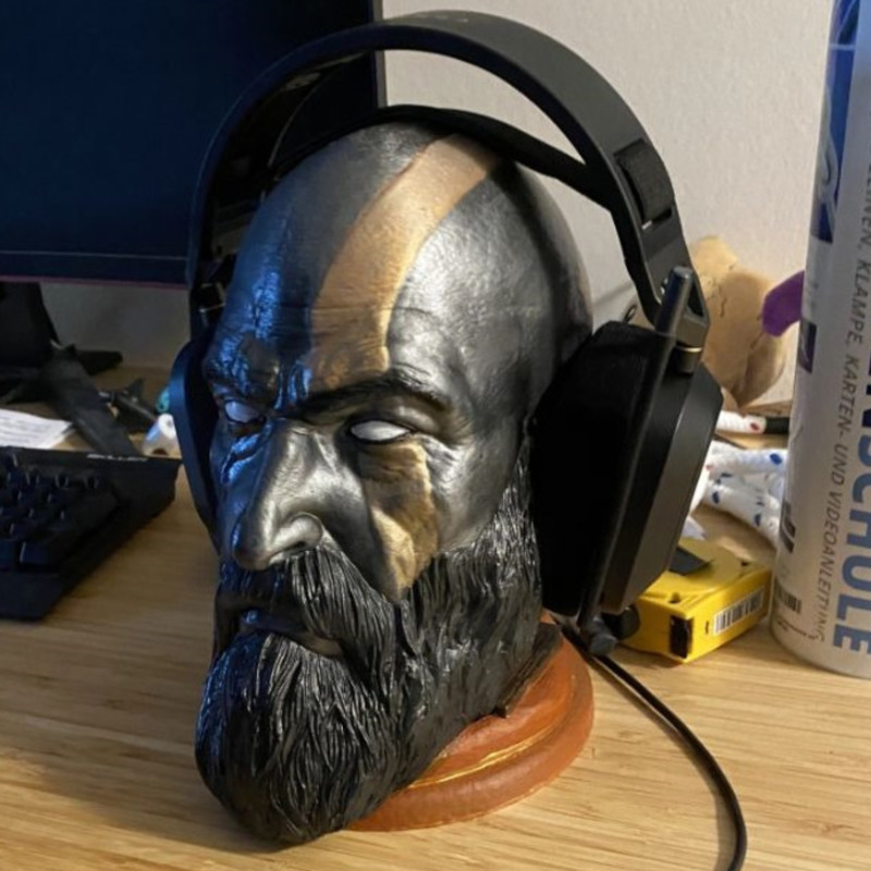 God Of War Kratos Statue Headp – обзор и цена Headphone Stand Desk