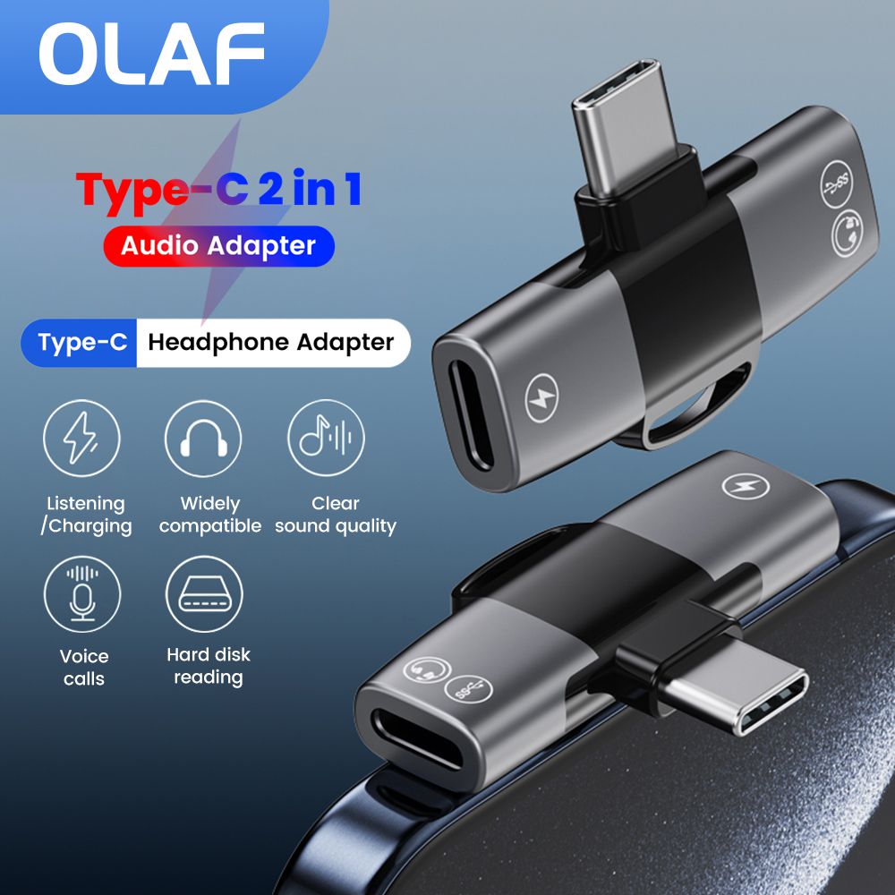 2 in 1 Type C Audio Adapter US – обзор и цена Earphone Splitter Jack