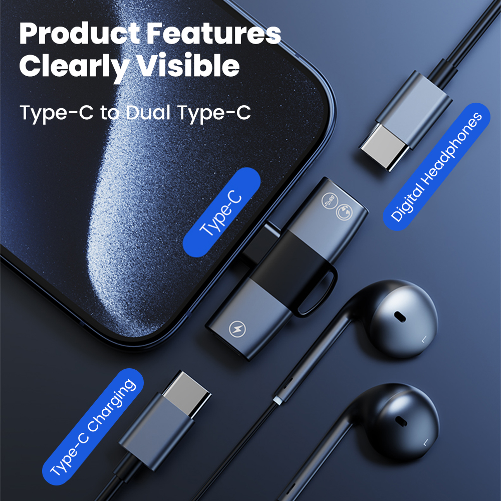 2 in 1 Type C Audio Adapter US – обзор и цена Earphone Splitter Jack