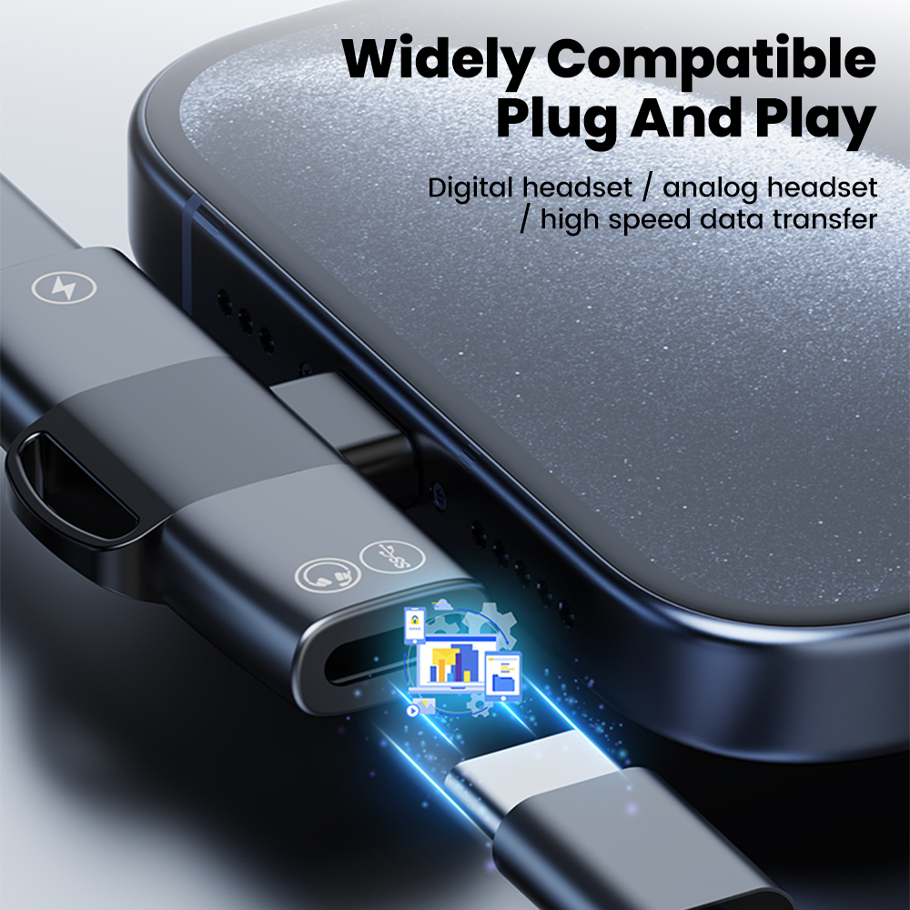 2 in 1 Type C Audio Adapter US – обзор и цена Earphone Splitter Jack